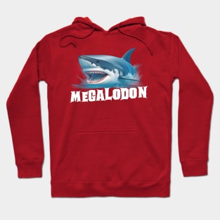 Great White Megalodon Design Hoodie